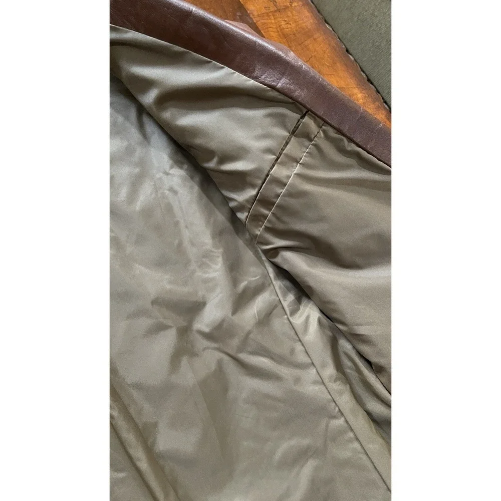 Vintage Lariat Leathers Brown Genuine Leather Blazer Sport Coat Mens 40‎ USA